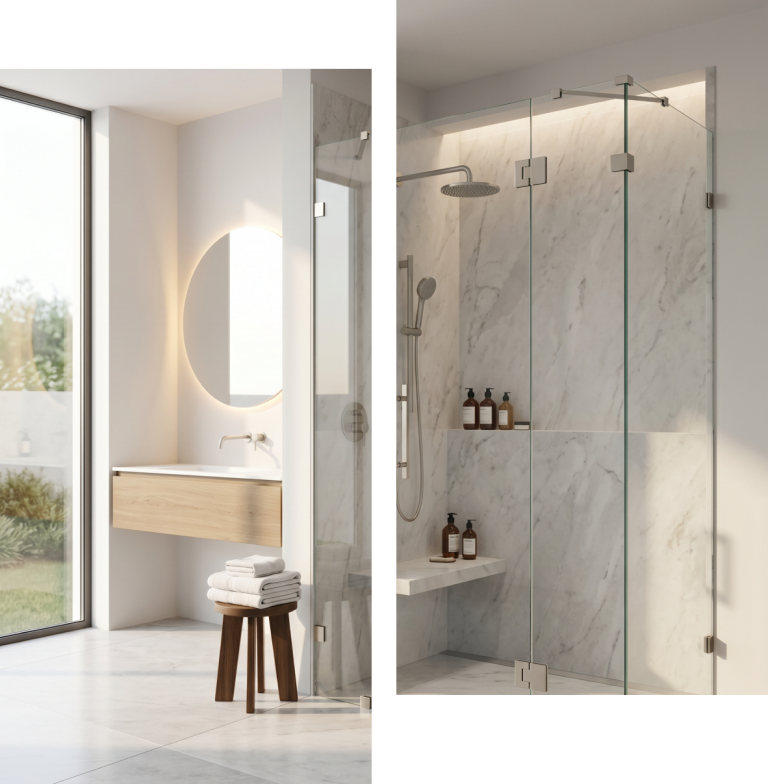 Neoangle Frameless Shower Door Installation